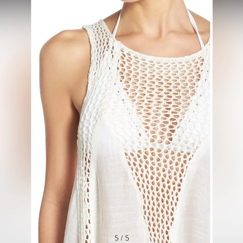 Elan Crochet Inset Cover-Up Dress - Picture 1 of 9